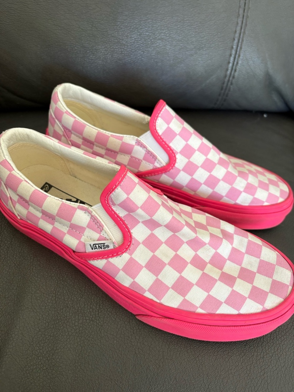 Vans Classic Slip-On Checkerboard Pink